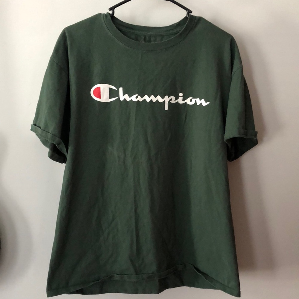 Green champion t shirt